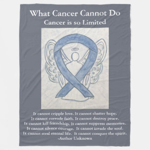 Couverture Polaire Sensibilisation Gris Ruban Cerveau Cancer Ange Cou