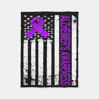 Couverture Polaire Sensibilisation Heimerheimer - Drapeau Usa Ruban V