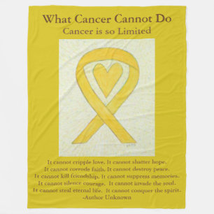 Couverture Polaire Sensibilisation Jaune Ruban Cancer de l'os Couvert