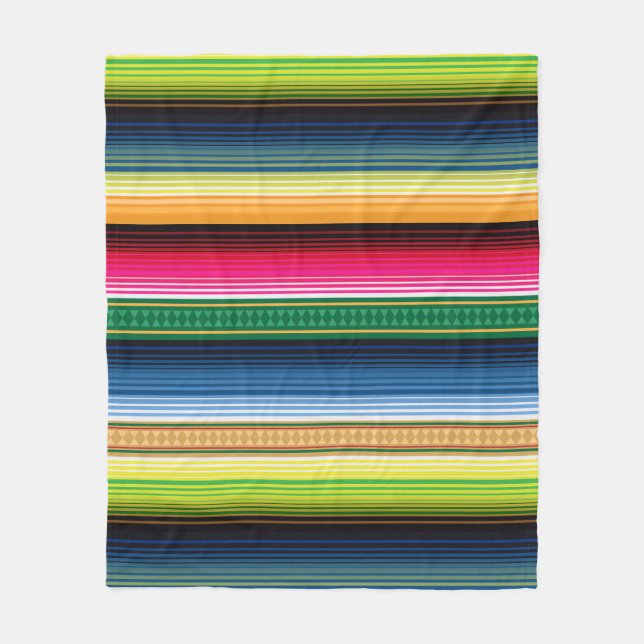 Couverture Polaire Serape couvrant mexicain traditionnel (Devant)
