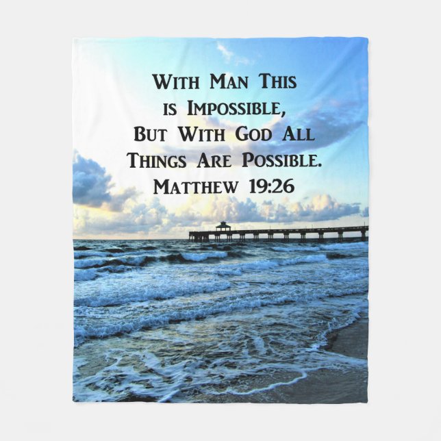 COUVERTURE POLAIRE SERENE MATTHEW 19:26 PHOTO DESIGN (Devant)