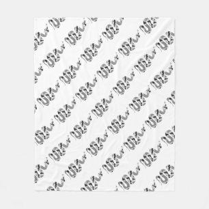 Couverture Polaire Serpent gris et silhouette gris clair