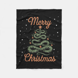 Couverture Polaire Serpent Noël Arbre de Noël Joyeux Christ