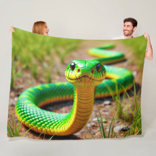 Couverture Polaire Serpent Vert