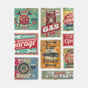 Couverture Polaire Service de voiture Vintage et station-service Méta