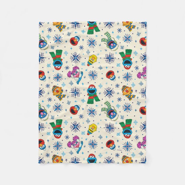 Couverture Polaire Sesame Street Noël Snowflake Motif (Devant)