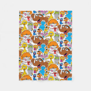 Couverture Polaire Sesame Street Pals Doodley Motif