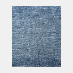 Couverture Polaire Shabby denim texture for background. Blue jeans