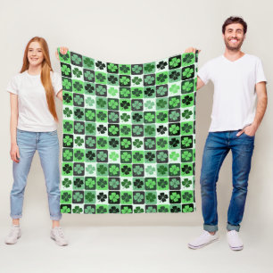 Couverture Polaire Shamrocks de Patchwork