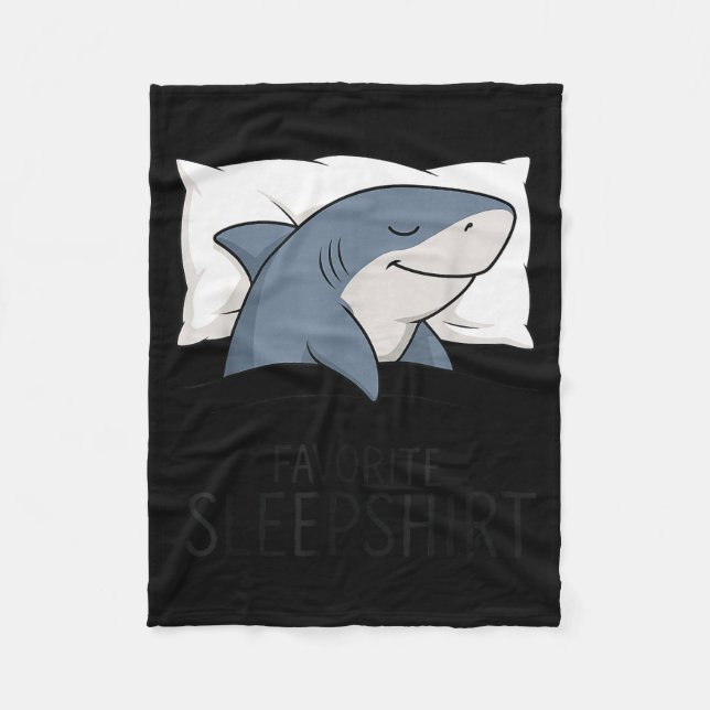 Couverture Polaire Shark Favorite Sleepshirt Sleeng Pajamas Boys Girl (Devant)