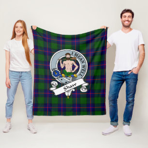 Couverture Polaire Shaw De Sauchie Moderne Clan Badge Tartan Plaid