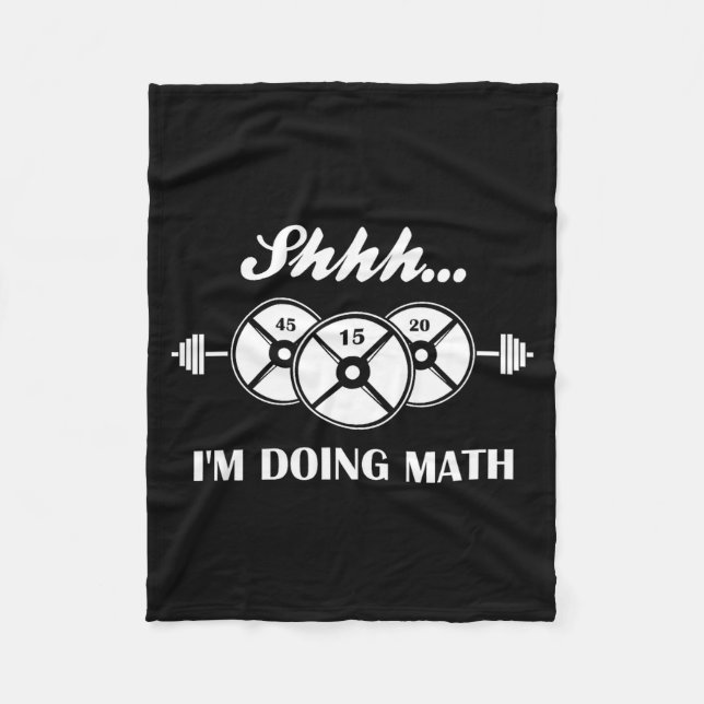 Couverture Polaire Shhh I'm Doing Math Weight Lifting Math Lover Quot (Devant)