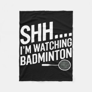 Couverture Polaire Shhh Je Regarde L'Appareil De Badminton Pour Le Ve
