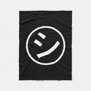 Couverture Polaire ㋛ Shi Kana Katakana Smiling Emoji / Emoticon