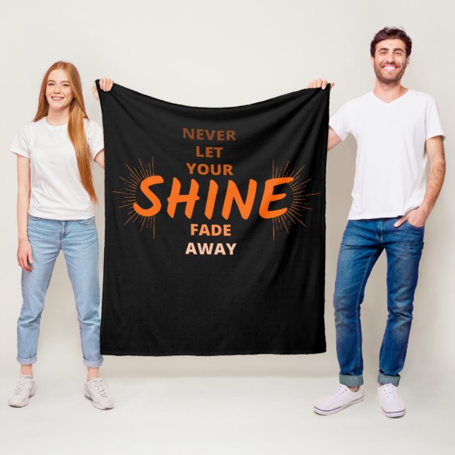 Couverture Polaire "SHINE" Cool Motivational Fleece Blanche (En situation)
