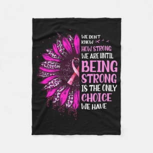 Couverture Polaire Shing Strong Sunflower Rose Ribbon Breast Cancer A