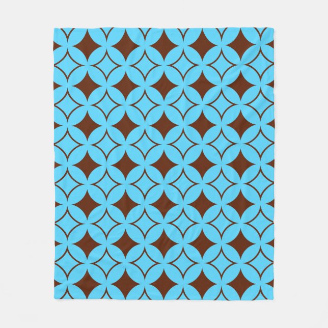 Couverture Polaire Shippo bleu et marron (Devant)