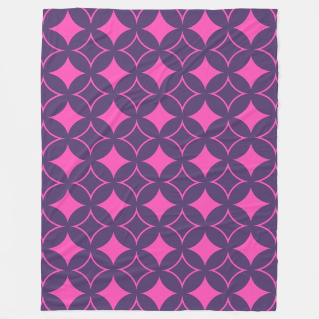 Couverture Polaire shippo rose et violet (Devant)