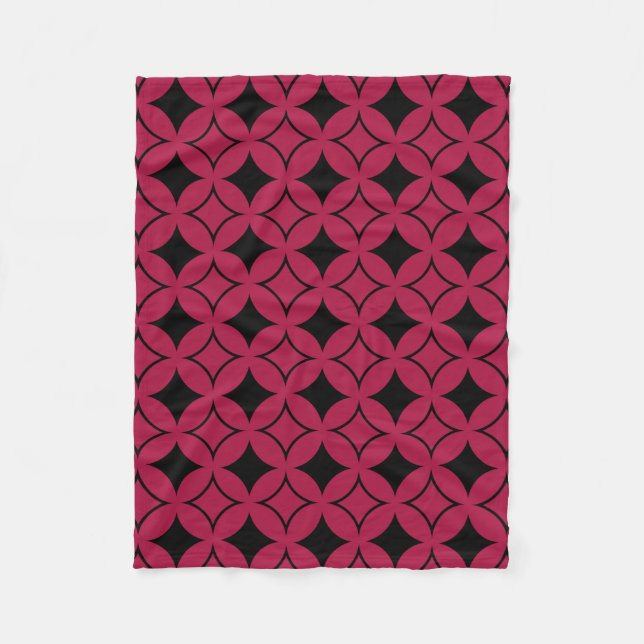 Couverture Polaire Shippo rouge et noir (Devant)