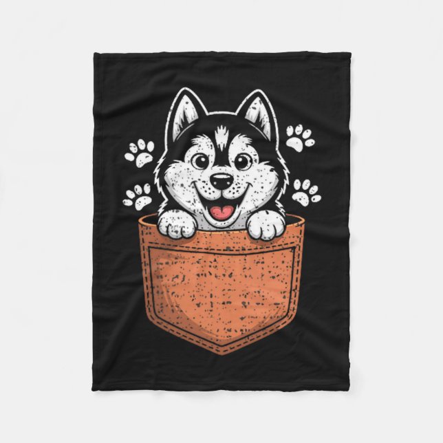 Couverture Polaire Siberian Husky In Your Front Cket  (Devant)