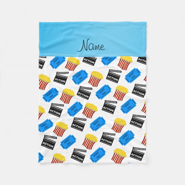 Couverture Polaire Signe blanc nommé fait sur commande d'action de (Devant)