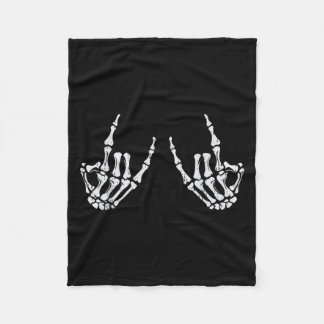 Couverture Polaire Signe main Rocker Rock Skeleton Costume d'Hallowee