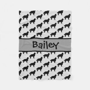 Couverture Polaire Silhouette de chien de montagne bernois