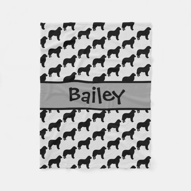 Couverture Polaire Silhouette de chien des Grands Pyrénées (Devant)