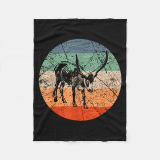 Couverture Polaire Silhouette de vache rétro - Éleveur de bétail vint