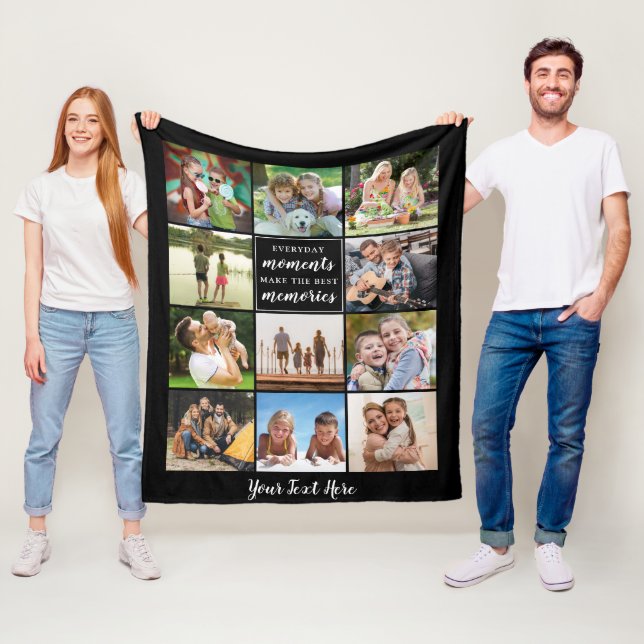 Couverture Polaire Simple 11 Photo Collage souvenirs Citer votre colo (En situation)