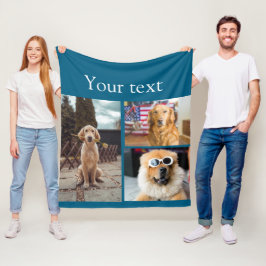 Couverture Polaire Simple coloré animal ajouter nom photo collage