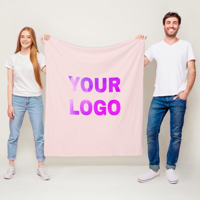 Couverture Polaire simple et minimal ajoutez votre logo/votre design  (En situation)