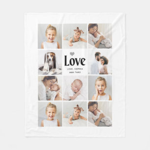 Couverture Polaire Simple et moderne   Collage de photos d'amour