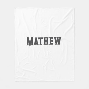 Couverture Polaire simple lettre initiale monogramme ajouter votre no