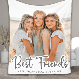 Couverture Polaire Simple moderne Best Friends Photo personnalisée
