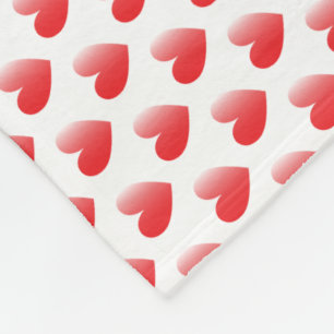 Couverture Polaire Simple Motif de coeur minuscule - Fille blanche et