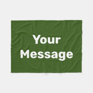 Couverture Polaire Simple texte vert et blanc Votre Modèle de message