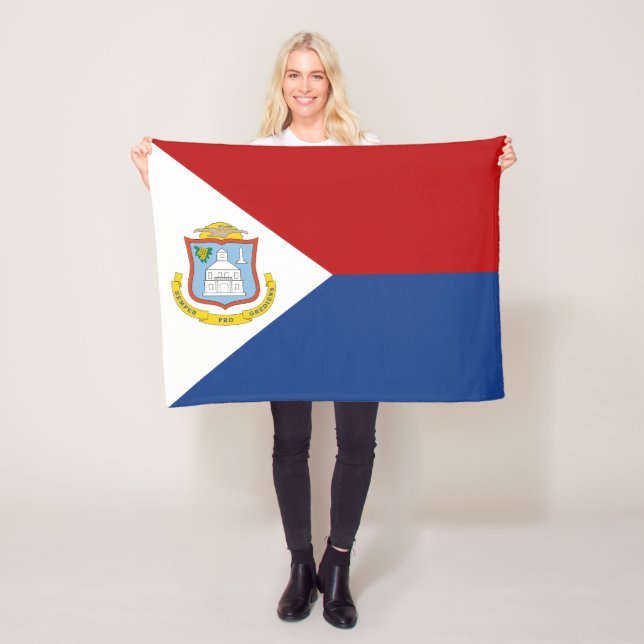 Couverture Polaire Sint Maarten Flag (En situation)