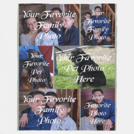 Couverture Polaire Six panneaux votre photo ici