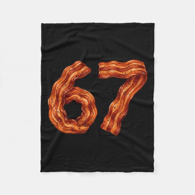 Couverture Polaire Six Seven Bacon Cool Meme 67 Funny Number  (Devant)