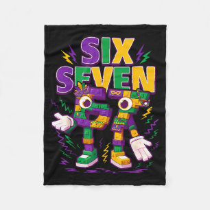 Couverture Polaire Six Seven Brainrot Italien Drôle 67 Enfants Mardi