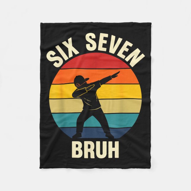Couverture Polaire Six Seven Bruh 6 7 Meme Gen Alpha Slang Dabbing Vi (Devant)
