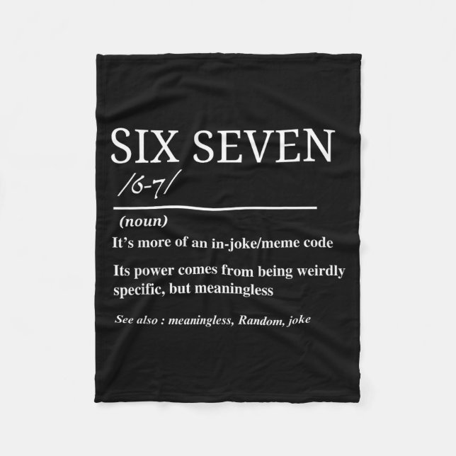 Couverture Polaire Six Seven Definition Funny 6 7 Meme Sarcastic Humo (Devant)