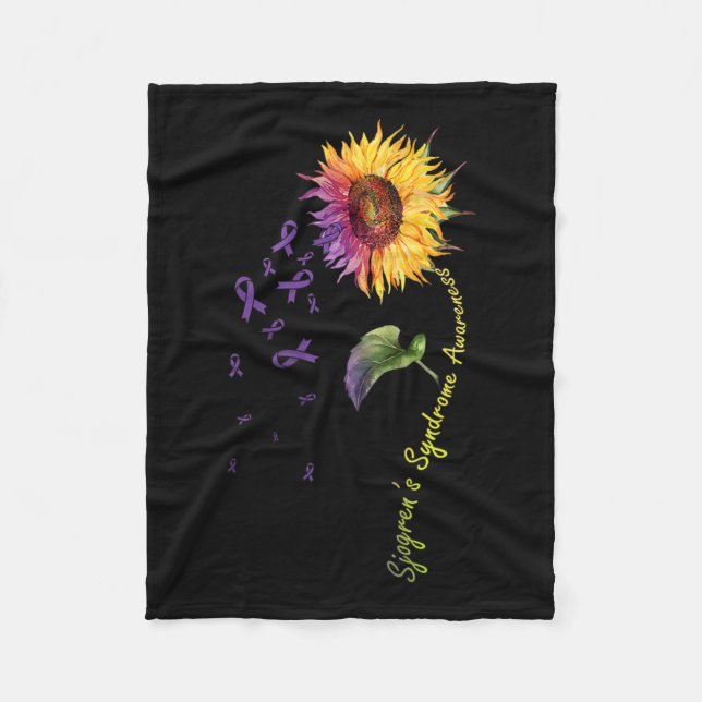 Couverture Polaire Sjogren's Syndrome Awareness Sunflower (Devant)