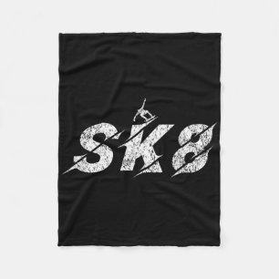 Couverture Polaire Sk8 Skate Skateur en détresse Enfants Garçons Fill