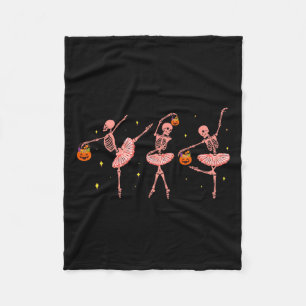 Couverture Polaire Skeleton Ballerina Halloween Jack-o'-lantern Danse
