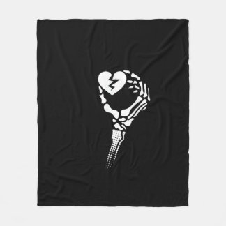 Couverture Polaire Skeleton Coeur de main