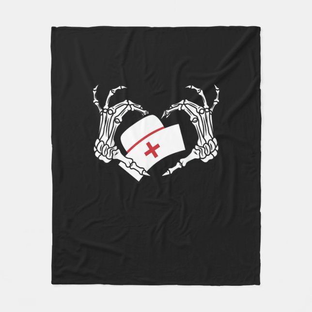 Couverture Polaire Skeleton Coeur main Lazy do-it-yourself Costume d' (Devant)