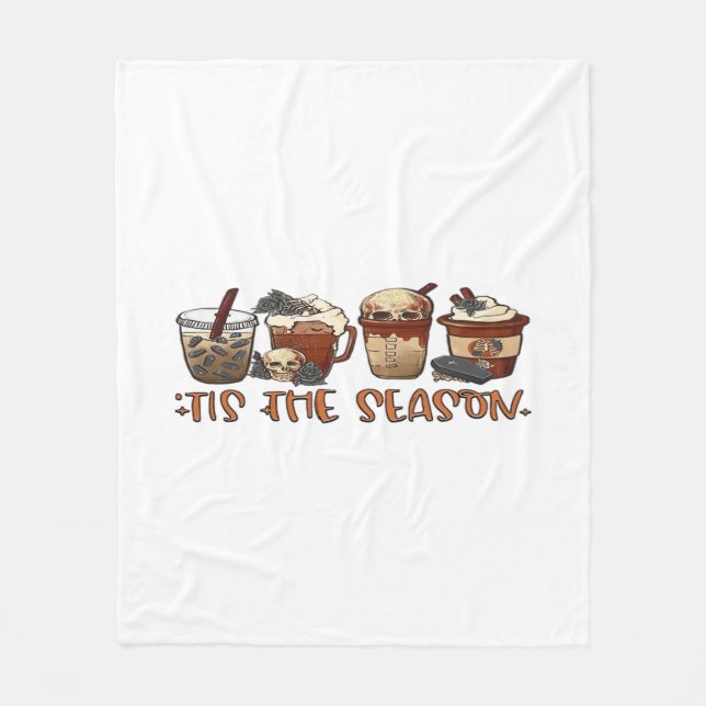 Couverture Polaire Skeleton Cups café Lover café (Devant)