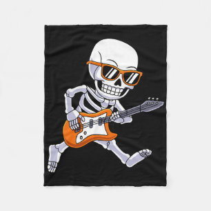 Couverture Polaire Skeleton Jouer Guitare Rock Et Roll Boys Enfants